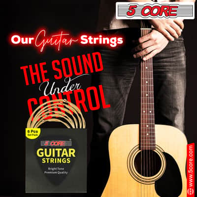 5 Core 6 Set Guitar Strings 6Pcs in 1 Set Premium Acoustic Electric Guitars Strings w Hexangular Steel Core Brass Wound Extra Light Gauge .010-.047 Cuerdas Para Guitarra Acustica - GS AC BRSS 6SET image 15