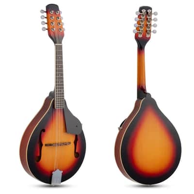 A-Style 8-String Mandolin Beginner Bundle – Sunset Finish with Gig Bag, Tuner, Strings, Picks, Strap & Cleaning Cloth image 3
