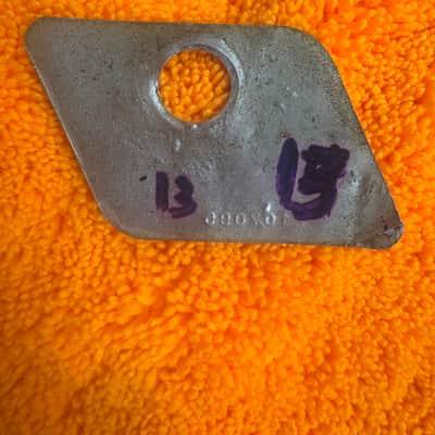 Ludwig Vintage 80s Early Rounded Blue Olive Drum Badge 2,107,xxx 1981 image 6