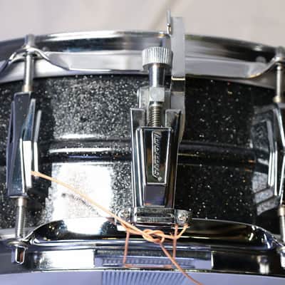 LUDWIG LM404 MOD Acrolite Black Galaxy Finish 14x5 Acrolite Snare Drum (09/14) image 7