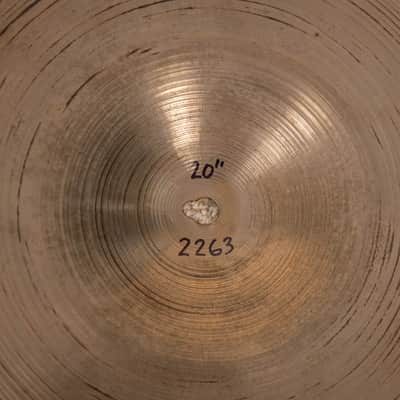 1950s Zildjian 20" A Ride Cymbal 2263g image 6