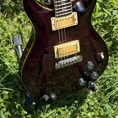 PRS 25th Anniversary Hollowbody II 10 Top Piezo in Purple Iris with Anniversary Case image 13