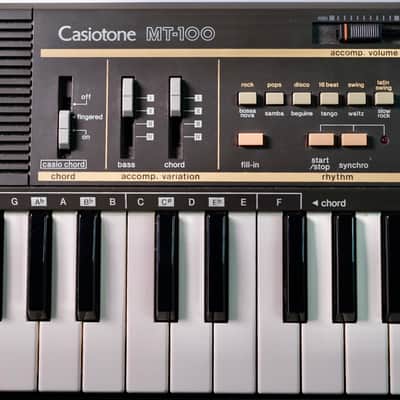 Casio MT-100 Casiotone 49-Key Synthesizer 1980s - Gray image 2