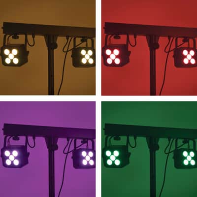 QTX LED Derby FX Lighting Bar with Stand image 3