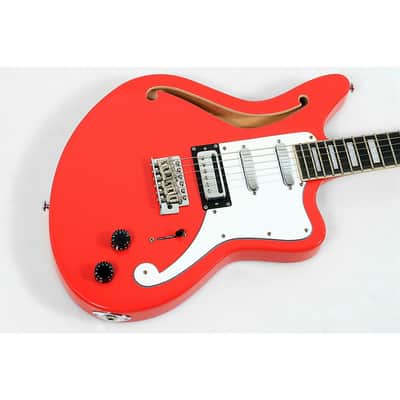 D'Angelico Premier Series Bedford SH Limited-Edition Electric Guitar with Tremolo Regular Fiesta Red image 3