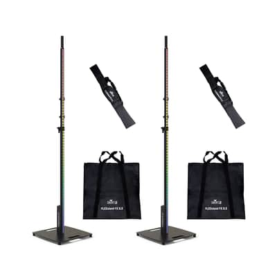 2x Chauvet DJ FLEXstand FX ILS telescoping stand with built-in LED strip & 25' DMX link Cable image 12
