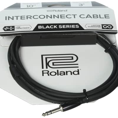 Roland Black Series Interconnect Cable, 1/4-Inch TRS (Male) to Dual RCA, 10-Feet image 2