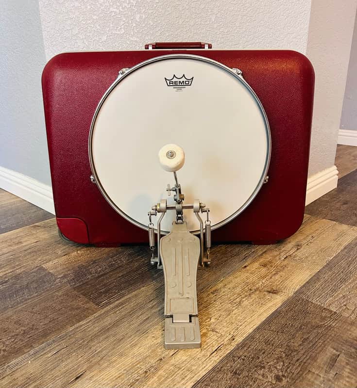 “MAROON TYPHOON” busker style suitcase drum by Vintage Suitcase Kick Drums image 1