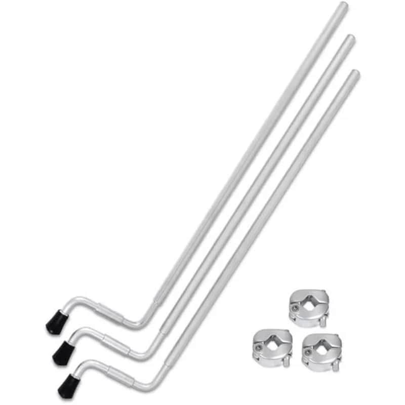 Immagine DW DRSPFLT3SC2 Tom Legs 3Pk w/ 2012-style Memory Locks Satin Chrome - 1