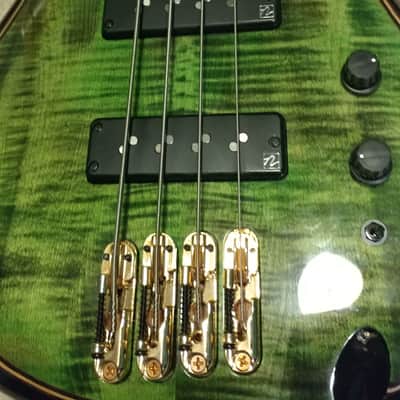 Ibanez SR1400-MLG SR Premium Series Figured Maple Top 4-String Electric Bass Mojito Lime Green image 2