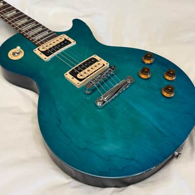 2016 Gibson Les Paul Studio Deluxe - Caribbean Night Blue - Free Pro Setup image 4