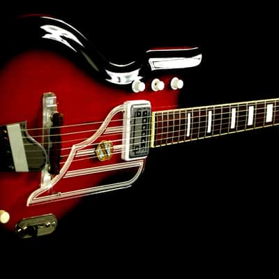 National Westwood 75 1964 Red Burst. "MAP GUITAR" by VALCO. Rare. Beautiful. image 2