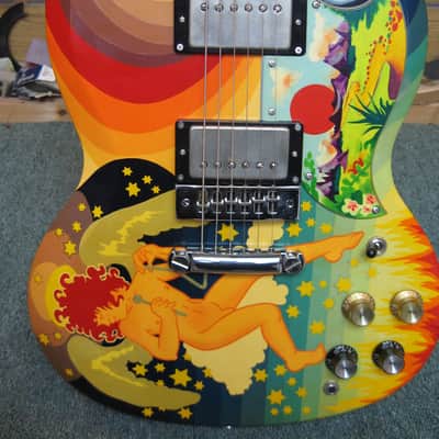 Gibson Eric Clapton's "the Fool" SG Replica  Handpainted Detail /Gibson Case Free US Shipping! image 6