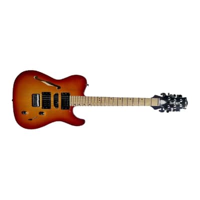BootLegger Guitar Rye Memphis 2023 Deep Green - HSH - Coil Split - Red Burst - Case - Tele Style image 4
