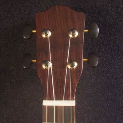 Handmade Soprano Ukulele, Solid Hawaiian Koa, Hibiscus Inlay, Soft-bag, Bruce Wei UG13-2236 image 2