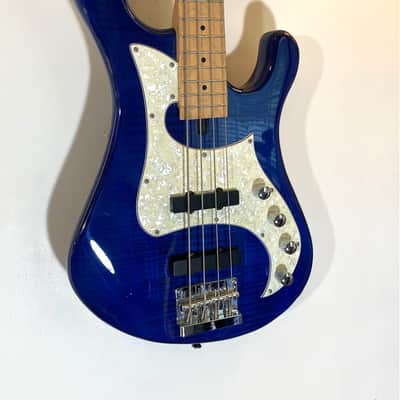 Dean Hillsboro Trans Blue Flamed Maple Bass W/Gig Bag and Free Shipping image 9
