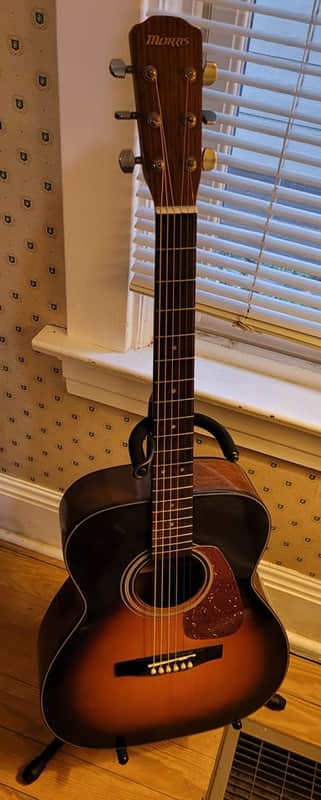 Morris MF-255TB Tobacco Sunburst Folk Guitar | Reverb