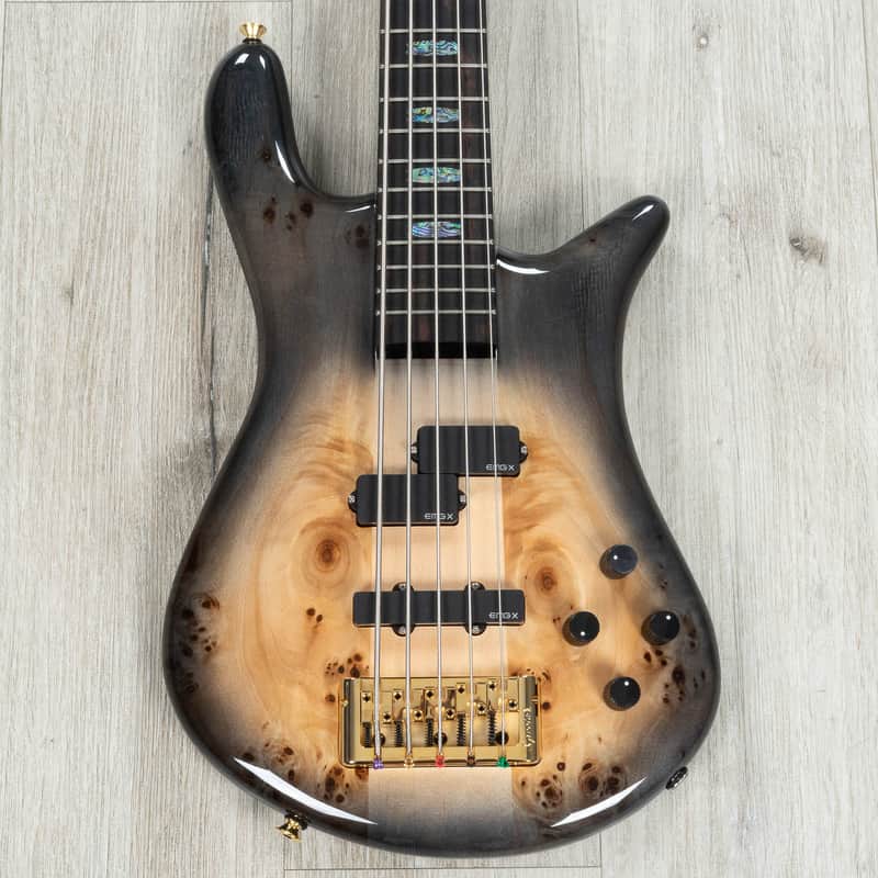 Spector Euro 5 CST Custom 5-String Bass, Ebony Fretboard, Natural Black Burst Gloss image 1