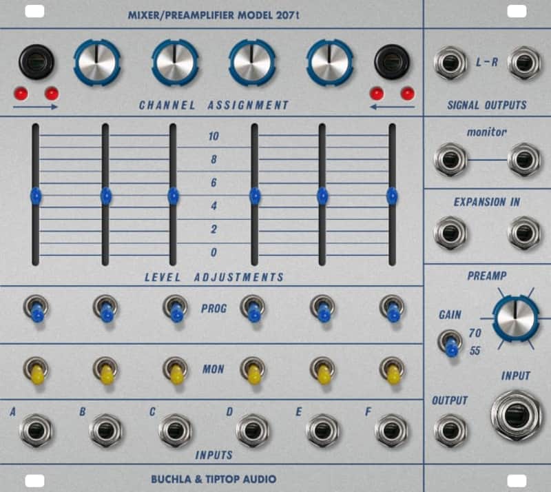 TIPTOP AUDIO BUCHLA 207T MIXER / PREAMPLIFIER : BRAND NEW :  [DETROIT MODULAR] image 1