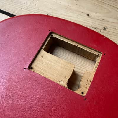 1960s Hofner Colorama 1 Red Vinyl Guitar Body image 12