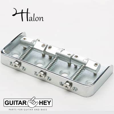 NEW Halon Full Aluminum Half Telecaster Bridge for Fender Guitar - CHROME