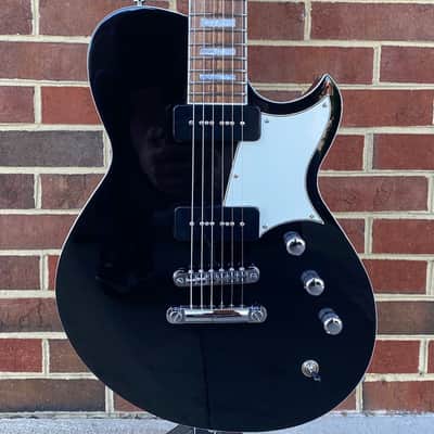 Reverend Contender 290, Midnight Black, Pau Ferro Fretboard, Korina Body, Locking Tuners image 1