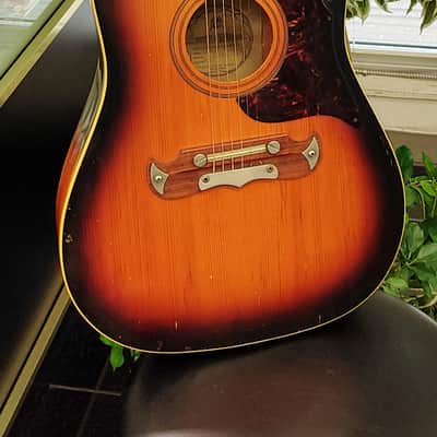 Framus Texan 5/196 Acoustic Guitar - Sunburst West Germany - Vintage 1969 Model image 1