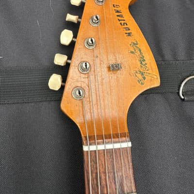 1966 Fender Mustang Guitar -Sonic Blue Refin image 3