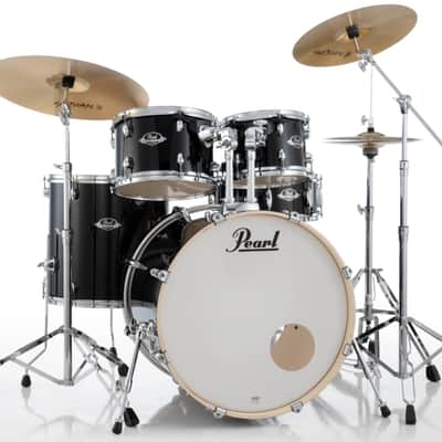 Pearl Export 5-Piece Drum Set - 22" Bass Drum JET BLACK image 1