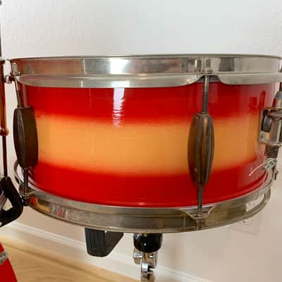 Decolite 4-Piece Drum Set Vintage Gretsch Jasper Shells 13-16-20-5x14 60s - Red Yellow Duco image 8