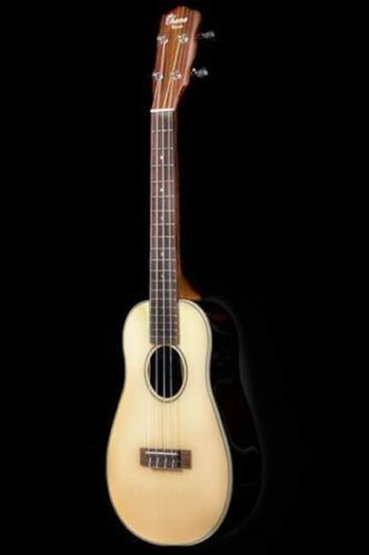 Ohana CK-70 Solid Spruce top, Round Composite Back Concert Ukulele +Bag - Blem image 1