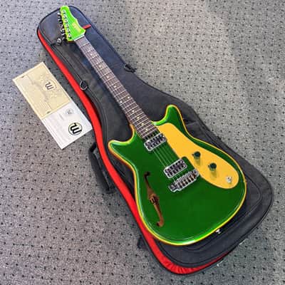 2022 Walsh Guitars Custom Double Cut - Candy Green w/Gold Accents and Natural Back - Semi-Hollow Custom Boutique Electric Guitar - USED! image 13
