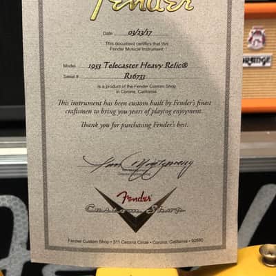 Fender Telecaster Custom shop heavy relic 1953 2017 image 9
