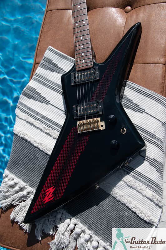 1980 Aria Pro II ZZ Deluxe - Red Thunderbolt = Metal Master