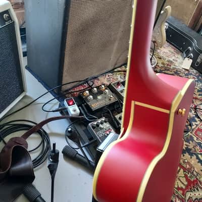 D'Angelico Deluxe EXL-1 Hollow Body Archtop 2010s - Matte Cherry image 7