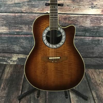 Used Ovation 1528D Ultra Deluxe Shallow Bowl Acoustic Electric image 1
