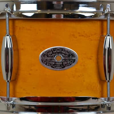 Montineri 14x6" Maple Snare Drum - Birdseye Maple Amber Lacquer image 7