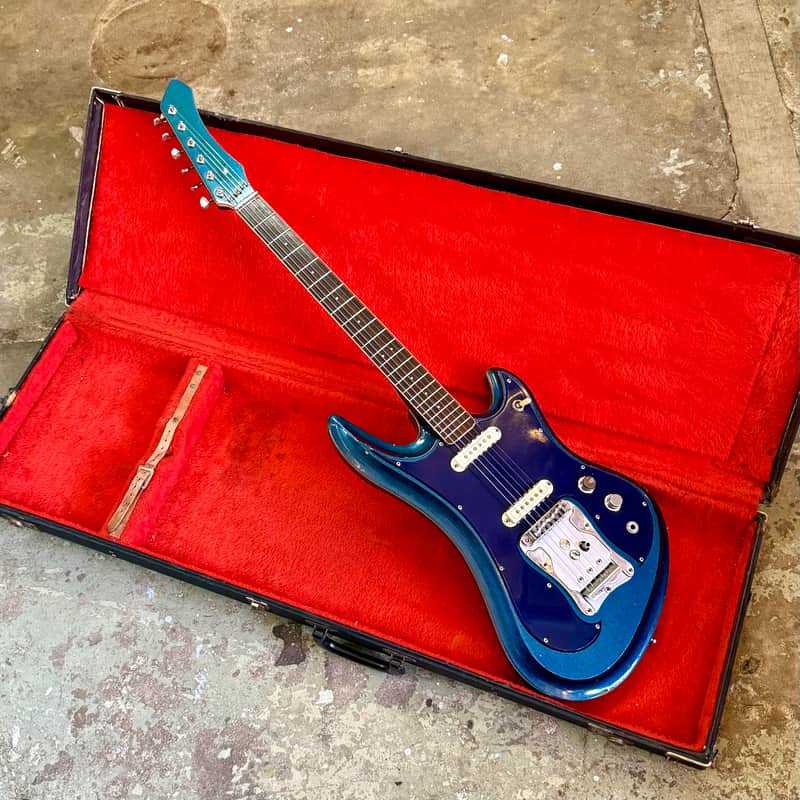 Guyatone LG-350T Sharp 5 c 1967 Blue sparkle original vintage | Reverb