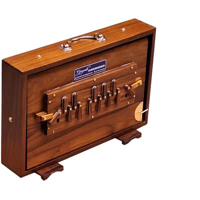 SHRUTI BOX~TEAK WOOD~ SIZE (15" X 10" X 3")~13 NOTES~440 Hz~CHANT~MANTRA~SHRUTI~WITH BAG image 2