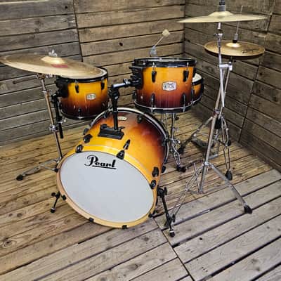 Drum Kit Pearl ELX, Amber Fade With Cymbals And Hardware USED! RK22M130726 image 8