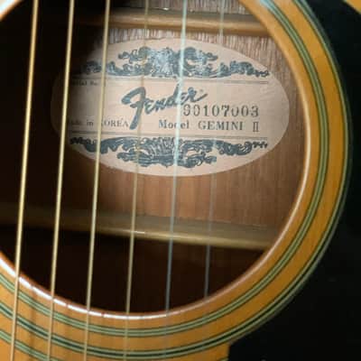 Fender Gemini 2 II Acoustic Guitar Made in Korea 1988-1996 image 12