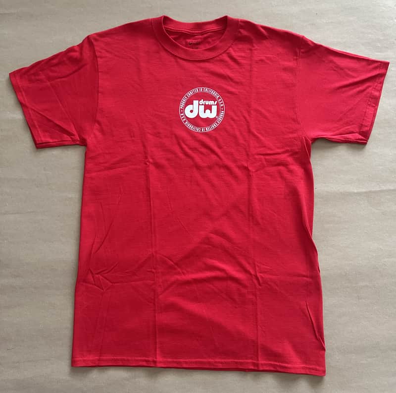 DW DRUMS DRUM WORKSHOP RED SHIRT MENS MEDIUM NWT image 1