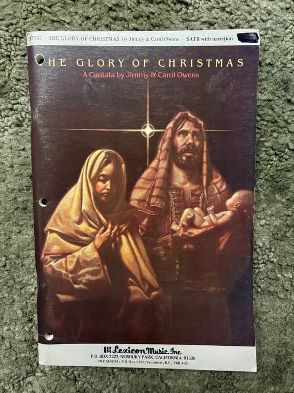 Vintage 1980s The Glory Of Christmas A Cantata By Jimmy & Carol Owens Music Book -Used image 1