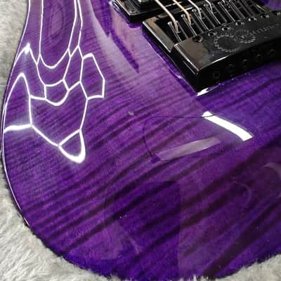 ESP LTD SH-7 Evertune Brian (Head) Welch Signature See Thru Purple image 3