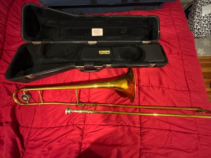 King 606 Student Model Tenor Trombone 2010s - Clear-Lacquered Brass image 1