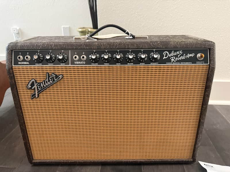 Fender '65 Deluxe Reverb Reissue Limited Edition "Western CB" 22-Watt 1x12" Guitar Combo 2024 - Western Brown image 1