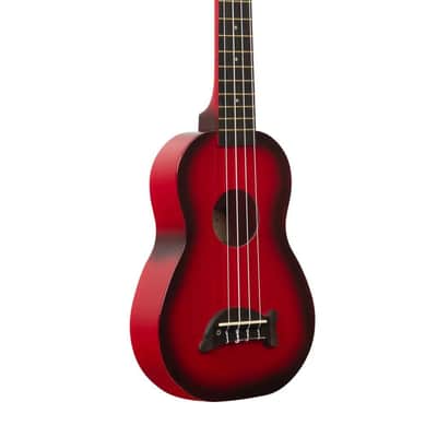 Kala Makala Red Burst Soprano Dolphin Ukulele with Bag - MK-SD/RDBRST image 4