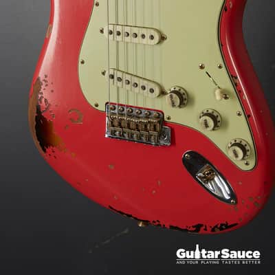 Fender Custom Shop 63 Stratocaster Landau Fiesta Red Over Sunburst 2024 (Cod. 1498UG) image 5