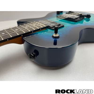 Schecter Solo II Standard Ocean Blue Burst Burl image 13