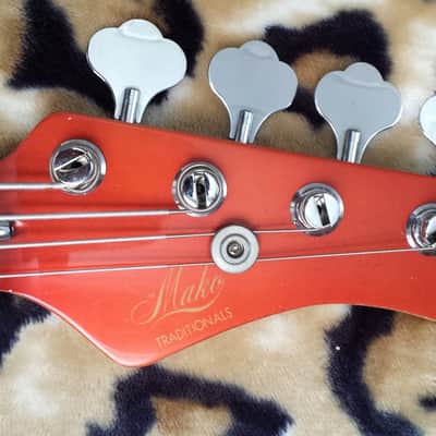 Mako Traditionals Electric Bass Guitar - Made in Japan 80's - Orange w/ Case image 2